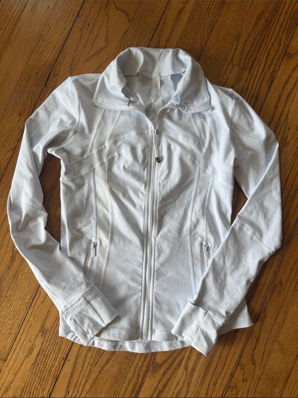 White Women's Zip-Up Active Jacket